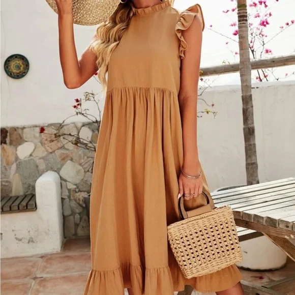 slim fit dress slacks Gold Organza Princess Flower Girl Dress main image 1